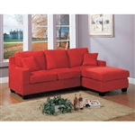 Red Reversible Sectional Sofa